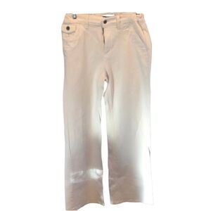 George size 10 white denim high rise bootcut jeans w/ stretch patch pockets